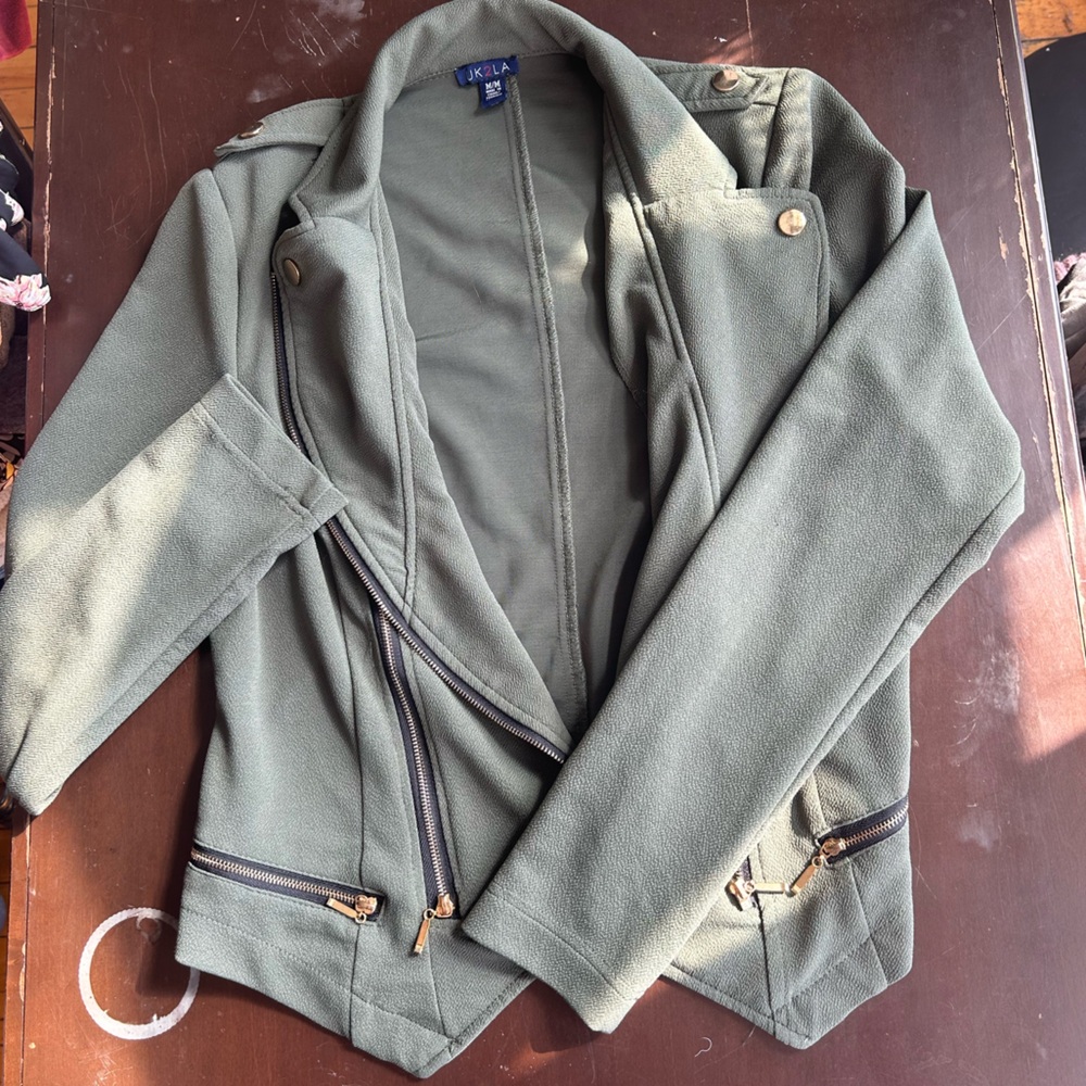 UK2LA Khaki Jacket with Unique Stitching